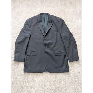 Vintage Lauren Ralph Lauren Sport Coat 44L Black Wool Canada Union Made Travel